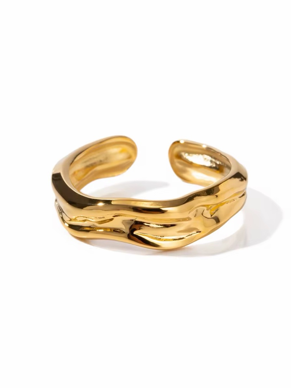 18K Gold Plated Adjustable Ring